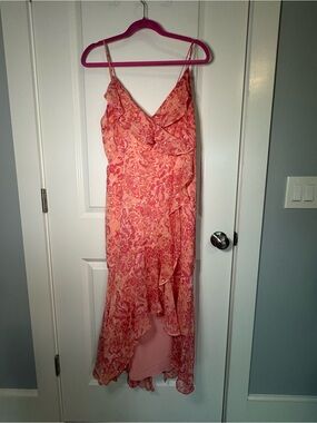 Floral Pink Ruffle Dress